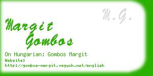 margit gombos business card